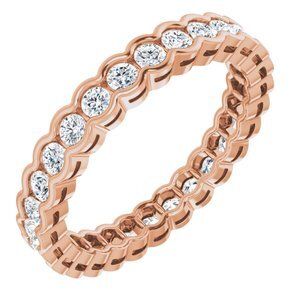 14K Rose 7/8 CTW Diamond Eternity Band  - 123597:60100:P