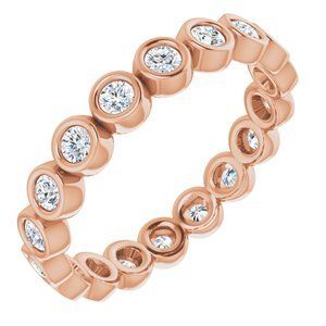 14K Rose 7/8 CTW Diamond Eternity Band - 123624:60036:P