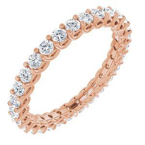 14K Rose 9/10 CTW Diamond Eternity Band  - 123593:60020:P