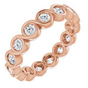 14K Rose 9/10 CTW Diamond Eternity Band  - 123595:60100:P