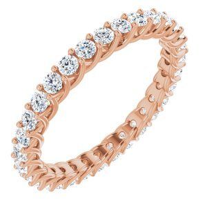 14K Rose 9/10 CTW Diamond Eternity Band  - 123643:60006:P