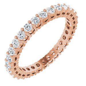 14K Rose 9/10 CTW Diamond Eternity Band Size 6.5 - 122980:60143:P