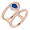 14K Rose Blue Sapphire & 1/3 CTW Diamond Ring      - 71855:60004:P