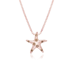 14K Rose Gold Sea Life Starfish Pendant