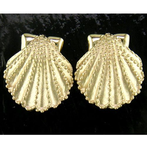 14K Scallop Shell Earrings 9/24 - SD-SLE037