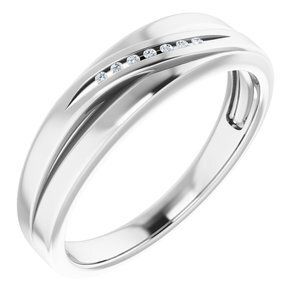 14K White .03 CTW Diamond 5-Stone Band - 122789:60001:P