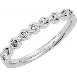 14K White .04 CTW Diamond Ring Size 7 - 68969:100:P
