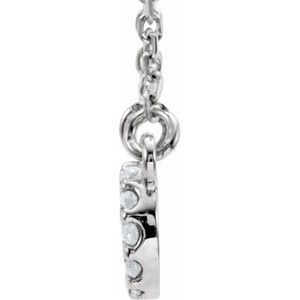 14K White .08 CTW Diamond Infinity-Inspired 16" Necklace  - 67072:84405:P