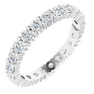 14K White 1 1/6 CTW Diamond Eternity Band Size 5 - 122107:60012:P