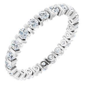 14K White 1 1/8 CTW Diamond Eternity Band  - 123601:60178:P