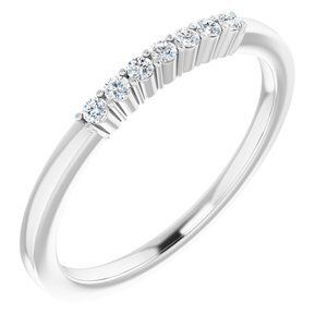 14K White 1/10 CTW Diamond Anniversary Band - 122844:60000:P