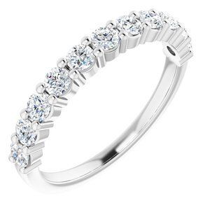 14K White 1/2 CTW Diamond Anniversary Band - 122877:60003:P