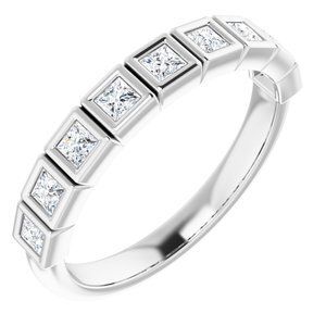 14K White 1/2 CTW Diamond Anniversary Band  - 122968:6041:P