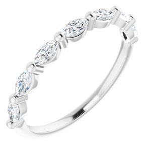 14K White 1/2 CTW Diamond Anniversary Band   - 123602:6009:P