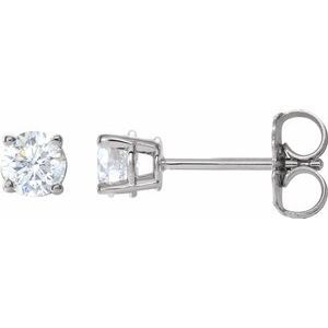 14K White 1/2 CTW Diamond Earrings  - 1874:70200:P