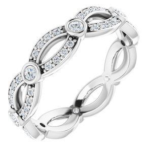 14K White 1/2 CTW Diamond Eternity Band - 122006:108:P