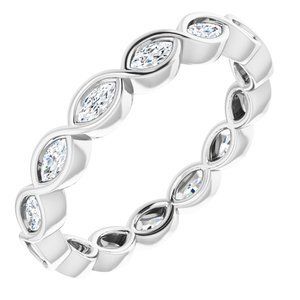 14K White 1/2 CTW Diamond Eternity Band   - 123595:60001:P