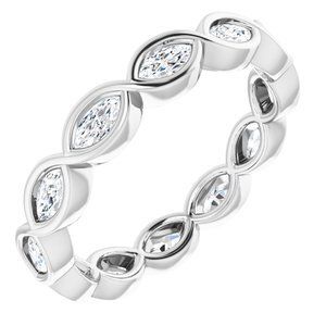 14K White 1/2 CTW Diamond Eternity Band   - 123595:60005:P