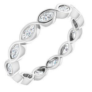 14K White 1/2 CTW Diamond Eternity Band  - 123595:60041:P