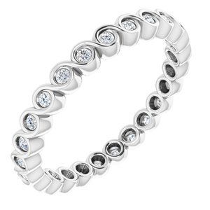 14K White 1/2 CTW Diamond Eternity Band  - 123595:60093:P