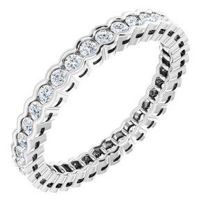 14K White 1/2 CTW Diamond Eternity Band  - 123597:60053:P