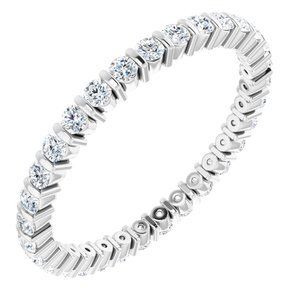 14K White 1/2 CTW Diamond Eternity Band  - 123601:60090:P