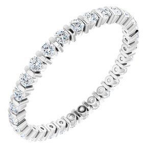 14K White 1/2 CTW Diamond Eternity Band  - 123601:60170:P