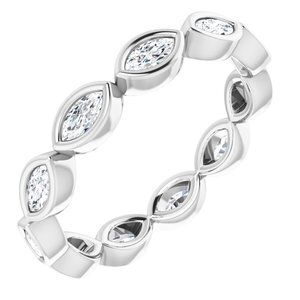 14K White 1/2 CTW Diamond Eternity Band - 123624:60013:P