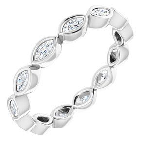 14K White 1/2 CTW Diamond Eternity Band - 123624:60017:P