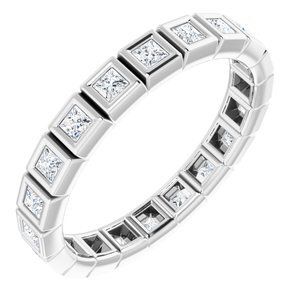 14K White 1/2 CTW Diamond Eternity Band - 123624:60053:P
