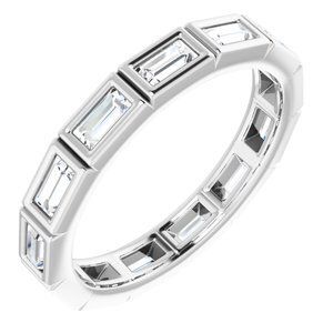 14K White 1/2 CTW Diamond Eternity Band - 123624:60085:P