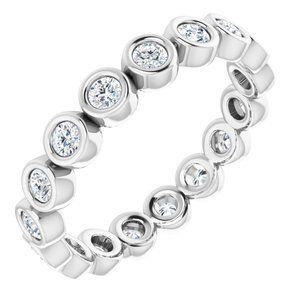 14K White 1/2 CTW Diamond Eternity Band  - 123624:60129:P