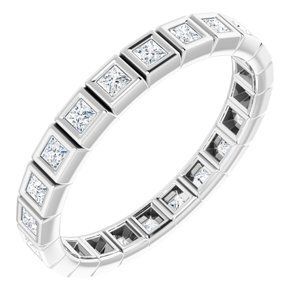 14K White 1/2 CTW Diamond Eternity Band  - 123624:60245:P