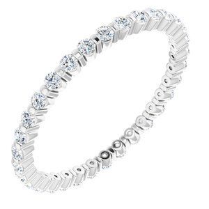 14K White 1/2 CTW Diamond Eternity Band  - 123625:60165:P