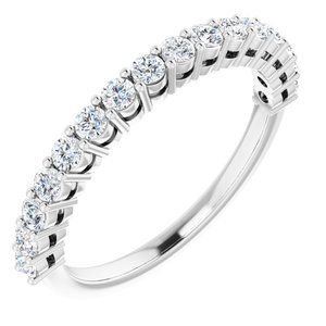 14K White 1/2CTW Diamond Anniversary Band - 122978:60002:P