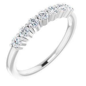 14K White 1/3 CTW Diamond Anniversary Band - 122844:60003:P