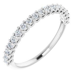 14K White 1/3 CTW Diamond Anniversary Band - 123973:6008:P