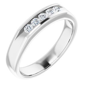 14K White 1/3 CTW Diamond Band - 122785:60018:P