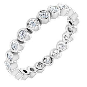 14K White 1/3 CTW Diamond Eternity Band - 123624:60025:P
