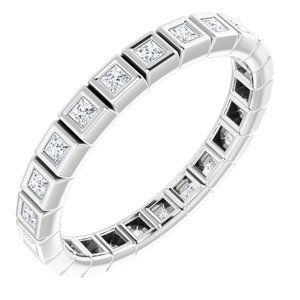 14K White 1/3 CTW Diamond Eternity Band - 123624:60049:P