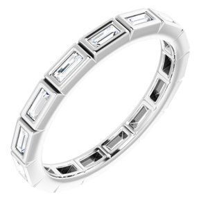 14K White 1/3 CTW Diamond Eternity Band - 123624:60077:P
