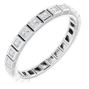 14K White 1/3 CTW Diamond Eternity Band  - 123624:60145:P