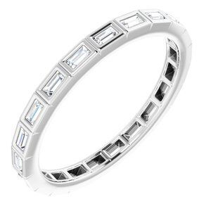14K White 1/3 CTW Diamond Eternity Band  - 123624:60273:P