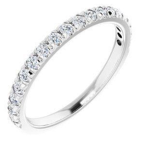 14K White 1/3 CTW Diamond French-Set Anniversary Band   - 123883:6004:P
