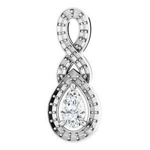 14K White 1/3 CTW Diamond Pendant - 86378:60000:P