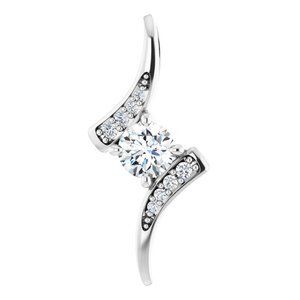 14K White 1/3 CTW Diamond Pendant   - 86801:6000:P