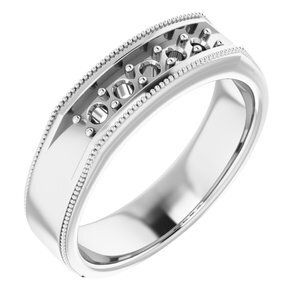 14K White 1/3 CTW Men's Diamond Ring  - 123291:6000:P