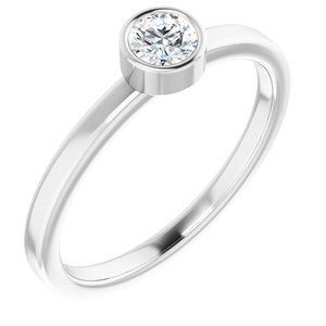 14K White 1/4 CT Diamond Ring - 71806:6032:P