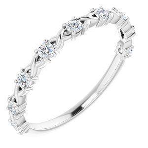 14K White 1/4 CTW Diamond Anniversary Band  - 123626:6021:P