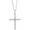 14K White  1/4 CTW Diamond Cross 18" Necklace - R42308:60019:P
